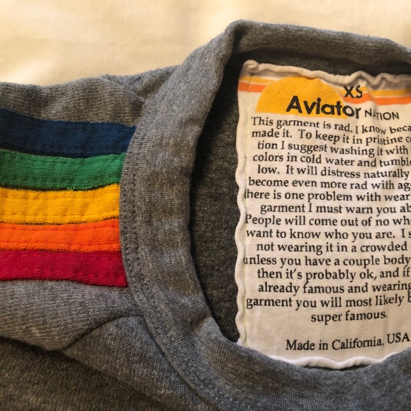 Authentic Aviator Nation Cropped sweatshirt with  bolt - Picture 3 of 4